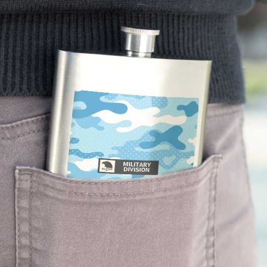 Light Blue Camouflage Pattern Military  Flacon (Voorbeeld)