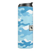 Light Blue Camouflage Pattern Thermosbeker (Gedraaid links)