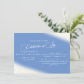 Light Blue Celebration of Life Invitations Kaart (Staand voorkant)