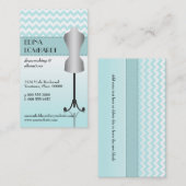 Light Blue Chevron Dress-formulier Visitekaartje (Voorkant / Achterkant)
