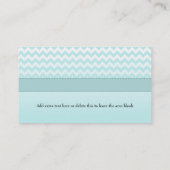 Light Blue Chevron Dress-formulier Visitekaartje (Achterkant)