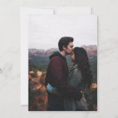 Light Blue Chinoiserie Floral with Photo Wedding Kaart (Achterkant)