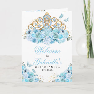 Light Blue Cinderella Tiara Quinceanera