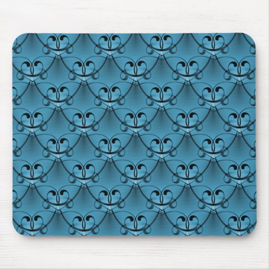 Light Blue Classic Glam Mousepad Muismat (Voorkant)
