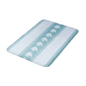 Light Blue Coastal Angelfish Stripes Badmat (Gekanteld)