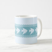 Light Blue Coastal Angelfish Stripes Koffiemok (Voorkant rechts)