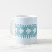 Light Blue Coastal Angelfish Stripes Koffiemok (Voorkant links)