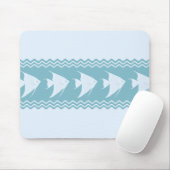 Light Blue Coastal Angelfish Stripes Muismat (Met muis)