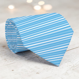 Light Blue Color Stripes Necktie Stropdas
