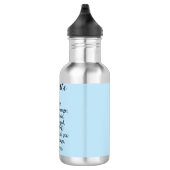 Light Blue Courage Bijbel Verse Custom Name Simple Waterfles (Rechts)