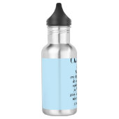 Light Blue Courage Bijbel Verse Custom Name Simple Waterfles (Links)