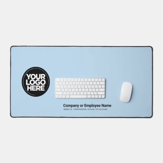 Light Blue | Custom Business Logo Name, Slogan Bureaumat (Keyboard & Muis)