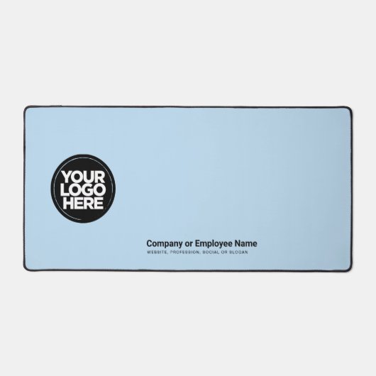Light Blue | Custom Business Logo Name, Slogan Bureaumat (Voorkant)