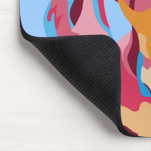 Light Blue Dachshund Muismat (Hoek)