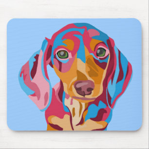 Light Blue Dachshund Muismat