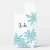 Light Blue Daisies op White Case-Mate iPhone Case (Achterkant)