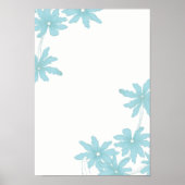 Light Blue Daisies Poster (Voorkant)