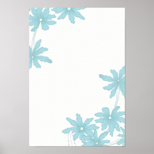 Light Blue Daisies Poster (Voorkant)