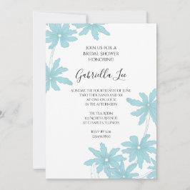 Light Blue Daisies Vrijgezellenfeest Kaart