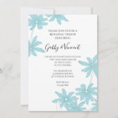 Light Blue Daisies Wedding Rehearsal Dinner Kaart (Voorkant)