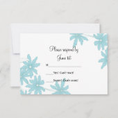 Light Blue Daisies Wedding RSVP-reactiekaart RSVP Kaartje (Voorkant)