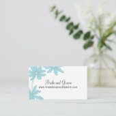 Light Blue Daisies Wedding Website Informatiekaartje (Staand voorkant)