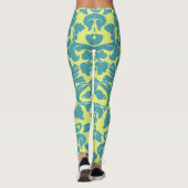 Light Blue Damask Leggings (Achterkant)