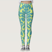 Light Blue Damask Leggings (Voorkant)