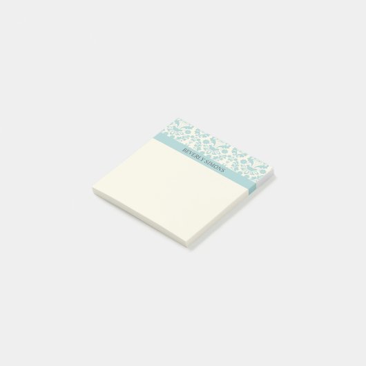 Light Blue Damask Post-it® Notes (Schuin)