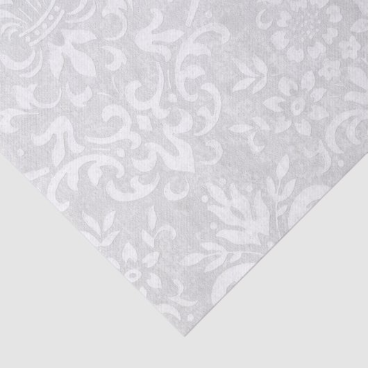 Light Blue DamaskTissue Paper Tissuepapier (Detail)