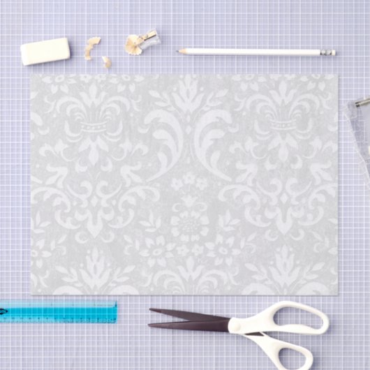 Light Blue DamaskTissue Paper Tissuepapier (Craft)