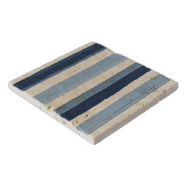 light-blue, dark-blue and white stripes trivet