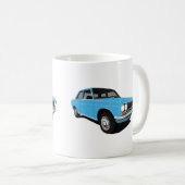Light blue Datsun Bluebird 1600 (510), twee beelde Koffiemok (Voorkant rechts)
