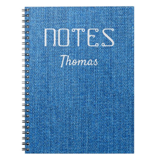 Light Blue Denim Jeans Texture Name Persoonlijk Notitieboek (Voorkant)