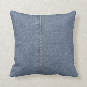 Light Blue Denim Seam Kussen