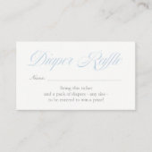 Light Blue Diamonds Diaper Kaart Raffle (Voorkant)