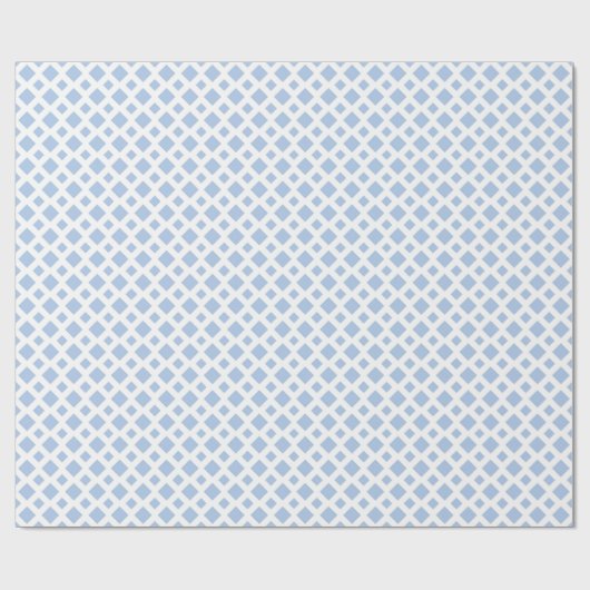 Light Blue Diamonds op White Cadeaupapier (Vlak)