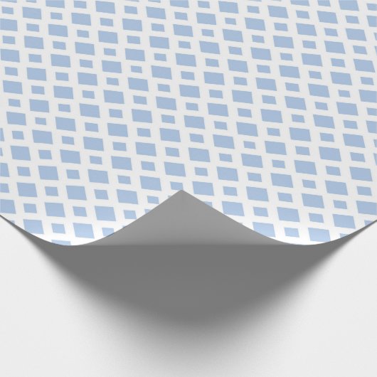 Light Blue Diamonds op White Cadeaupapier (Hoek)