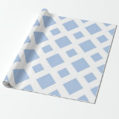 Light Blue Diamonds op White Cadeaupapier (Uitgerold)