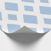Light Blue Diamonds op White Cadeaupapier (Hoek)