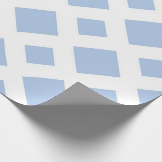 Light Blue Diamonds op White Cadeaupapier (Hoek)