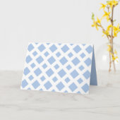 Light Blue Diamonds op White Kaart (Gele Bloem)