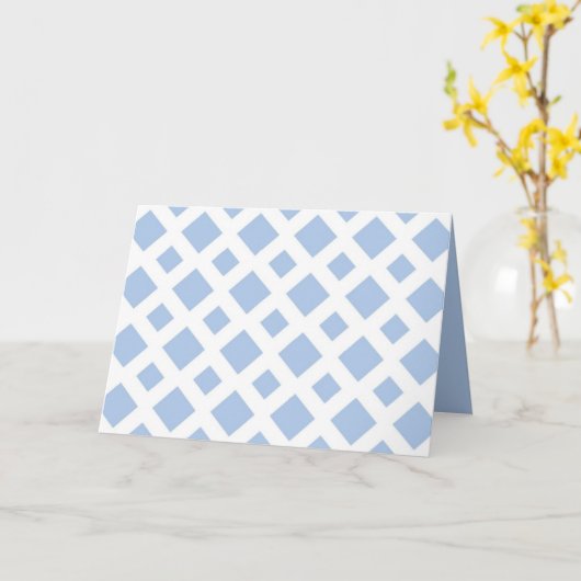 Light Blue Diamonds op White Kaart (Gele Bloem)