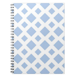 Light Blue Diamonds op White Notitieboek