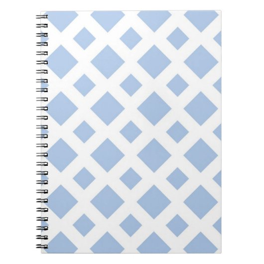 Light Blue Diamonds op White Notitieboek (Voorkant)
