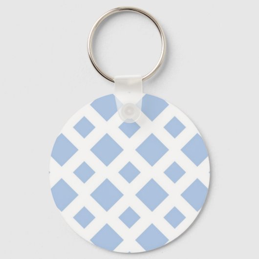 Light Blue Diamonds op White Sleutelhanger (Voorkant)