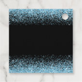 Light Blue Dress Faux Glitter Sweet 16 Birthday Bedankjes Labels (Achterkant)