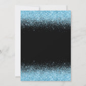 Light Blue Dress Faux Glitter Sweet 16 Birthday Kaart (Achterkant)