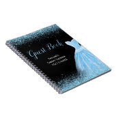 Light Blue Dress Faux Glitter Sweet 16 Birthday Notitieboek (Rechterzijde)