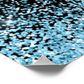 Light Blue Dress Faux Glitter Sweet 16 Welcome Poster (Hoek)